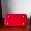 Birkin  25 Hand stitched Rouge Vif Touch Niloticus Crocodile Birkin 25 PHW  Handcrafted Saddle stitch authentic hand-sewn