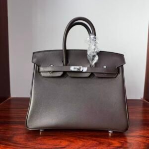 Birkin 25 Sellier Rouge Sellier Swift Leather with Palladium/Gold Hardware Palladium Hardware