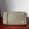 Birkin 25 Handcrafted Saddle stitch  Gris Neve Swift Leather with Palladium Hardware Palladium  Hardware Hand stitched authentic hand-sewn
