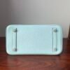 Birkin 25 Hand stitched  Handcrafted authentic hand-sewn Vert Fizz Swift Leather with Palladium Hardware Palladium  Hardware authentic hand-sewn