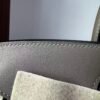 Birkin 25 Handcrafted Saddle stitch  Gris Neve Swift Leather with Palladium Hardware Palladium  Hardware Hand stitched authentic hand-sewn