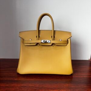 70846eba52fd82ab9e08394c9921f469 Birkin Handmade Women's Birkin-style Bag Biscuit-colored Swift leather Handmade women's handbag Saddle-stitch women's handbag Birkin 25cm