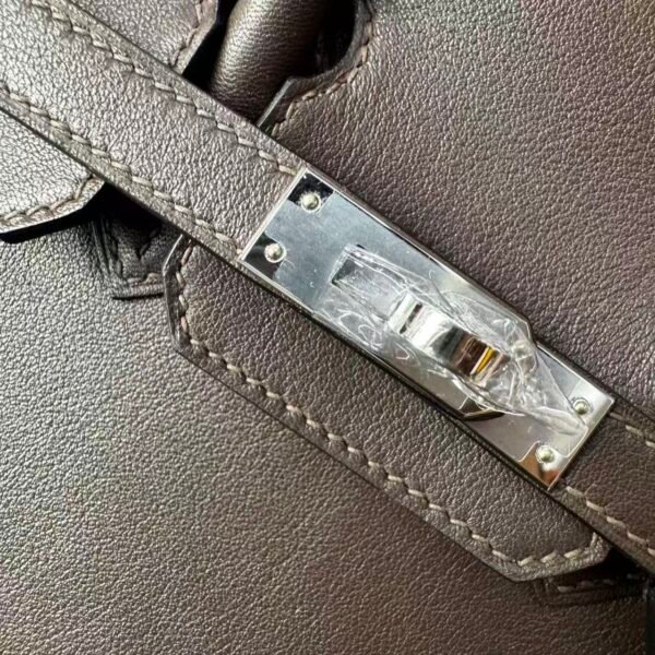 Birkin 25 Sellier Rouge Sellier Swift Leather with Palladium/Gold Hardware Palladium  Hardware