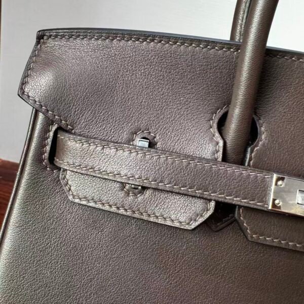 Birkin 25 Sellier Rouge Sellier Swift Leather with Palladium/Gold Hardware Palladium  Hardware
