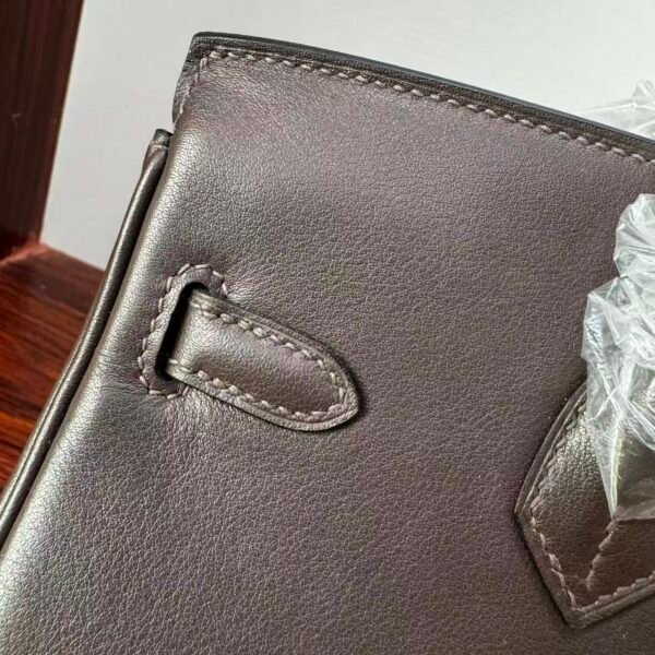 Birkin 25 Sellier Rouge Sellier Swift Leather with Palladium/Gold Hardware Palladium  Hardware