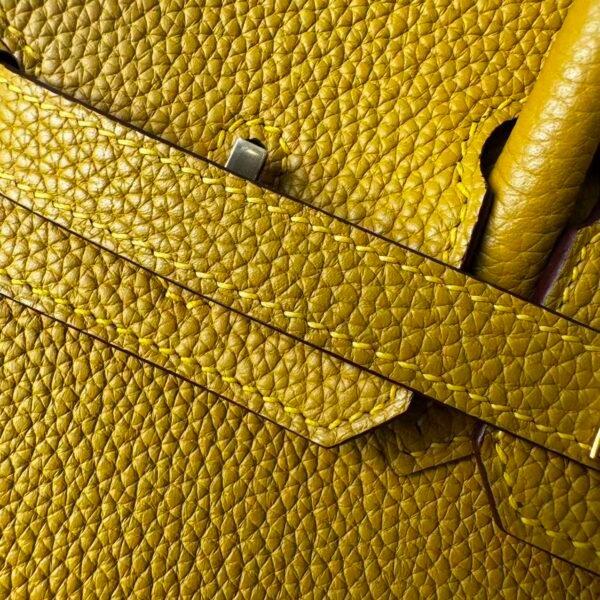 Birkin 25 Saddle stitch Gold 9D Epsom Leather with Gold Hardware Hand stitched authentic hand-sewn 6 Birkin 25 Saddle stitch Gold 9D Epsom Leather with Gold Hardware Hand stitched authentic hand-sewn