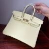 Birkin 25 Bleu Lin Swift Gold Hardware Jaune Milton Handmade women's handbag 19 Birkin 25 Bleu Lin Swift Gold Hardware Jaune Milton Handmade women's handbag