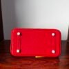 Birkin 25 Handcrafted Togo Leather in Ferrari Red with Silver Hardware Hand stitched Saddle stitch authentic hand-sewn sophisticated 14 Birkin 25 Handcrafted Togo Leather in Ferrari Red with Silver Hardware Hand stitched Saddle stitch authentic hand-sewn sophisticated
