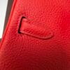 Birkin 25 Handcrafted Togo Leather in Ferrari Red with Silver Hardware Hand stitched Saddle stitch authentic hand-sewn sophisticated 17 Birkin 25 Handcrafted Togo Leather in Ferrari Red with Silver Hardware Hand stitched Saddle stitch authentic hand-sewn sophisticated
