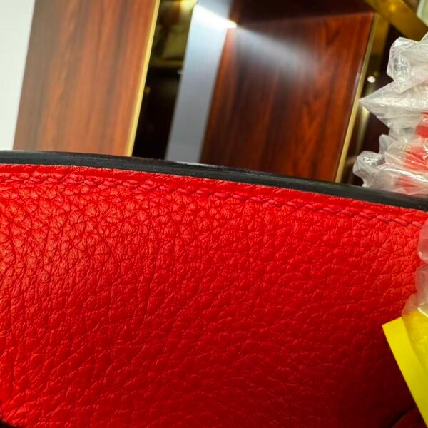 Birkin 25 Handcrafted Togo Leather in Ferrari Red with Silver Hardware Hand stitched Saddle stitch authentic hand-sewn sophisticated 9 Birkin 25 Handcrafted Togo Leather in Ferrari Red with Silver Hardware Hand stitched Saddle stitch authentic hand-sewn sophisticated