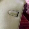 Birkin 25  Hand stitched Saddle stitch Vert Fizz Swift Palladium Hardware Vert Criquet authentic hand-sewn  Handcrafted