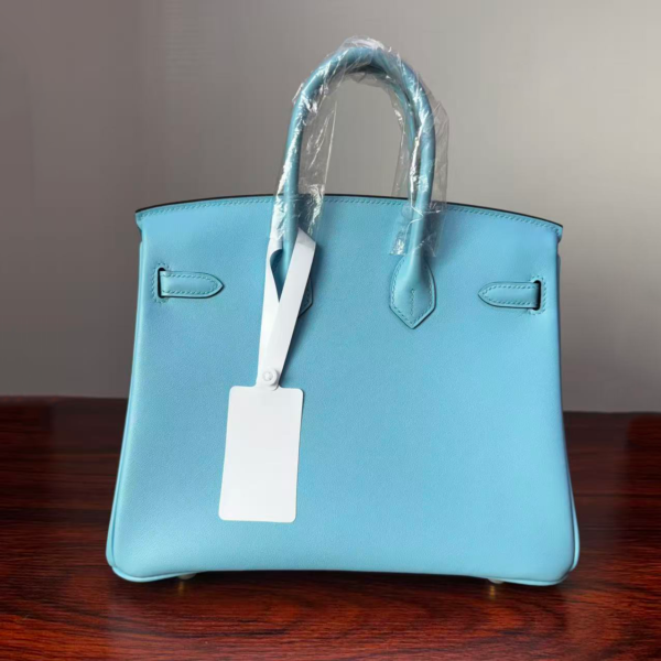 Birkin 25  Bleu Celeste 7N Swift Gold Hardware authentic hand-sewn  Saddle stitch  Handcrafted Hand stitched