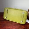 Birkin 25  Hand stitched Saddle stitch Vert Fizz Swift Palladium Hardware Vert Criquet authentic hand-sewn  Handcrafted