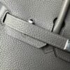Birkin 25 Hand stitched Handcrafted Gris Asphalte Togo Palladium Hardware Saddle stitch authentic hand-sewn
