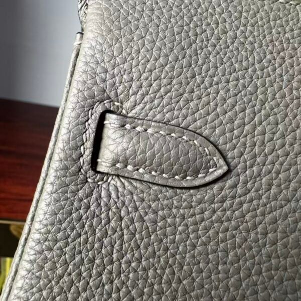 Birkin 25 Hand stitched Handcrafted Gris Asphalte Togo Palladium Hardware Saddle stitch authentic hand-sewn