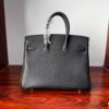 Birkin 25 Saddle stitch authentic hand-sewn Black Togo with Palladium Hardware Hand stitched Handcrafted 10 Birkin 25 Saddle stitch authentic hand-sewn Black Togo with Palladium Hardware Hand stitched Handcrafted