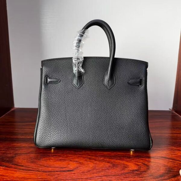 Birkin 25 Saddle stitch authentic hand-sewn Black Togo with Palladium Hardware Hand stitched Handcrafted 2 Birkin 25 Saddle stitch authentic hand-sewn Black Togo with Palladium Hardware Hand stitched Handcrafted