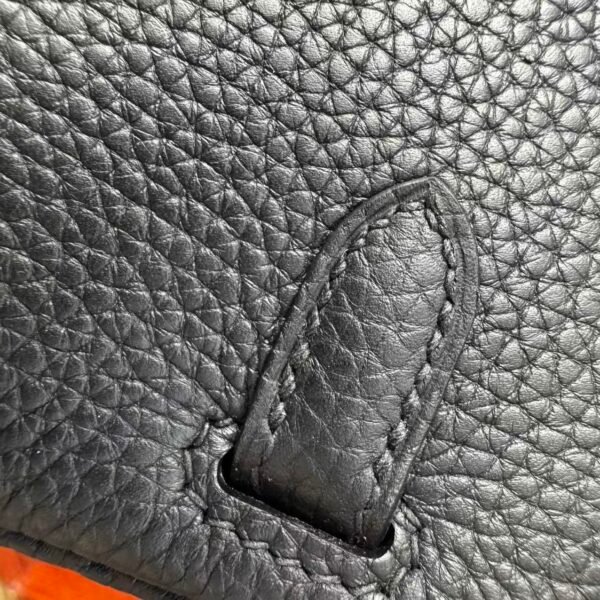 Birkin 25 Saddle stitch authentic hand-sewn Black Togo with Palladium Hardware Hand stitched Handcrafted 4 Birkin 25 Saddle stitch authentic hand-sewn Black Togo with Palladium Hardware Hand stitched Handcrafted