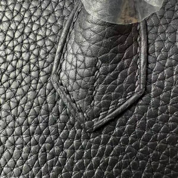 Birkin 25 Saddle stitch authentic hand-sewn Black Togo with Palladium Hardware Hand stitched Handcrafted 6 Birkin 25 Saddle stitch authentic hand-sewn Black Togo with Palladium Hardware Hand stitched Handcrafted