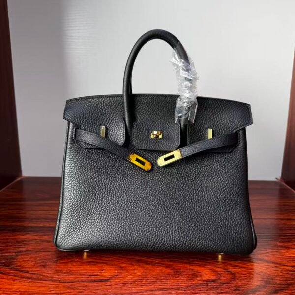 Birkin 25 Saddle stitch authentic hand-sewn Black Togo with Palladium Hardware Hand stitched Handcrafted 1 Birkin 25 Saddle stitch authentic hand-sewn Black Togo with Palladium Hardware Hand stitched Handcrafted