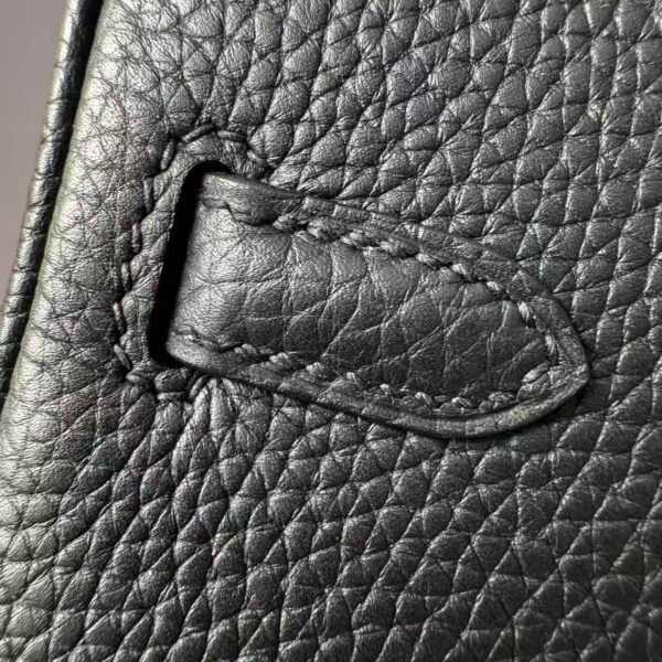 Birkin 25 Saddle stitch authentic hand-sewn Black Togo with Palladium Hardware Hand stitched Handcrafted 7 Birkin 25 Saddle stitch authentic hand-sewn Black Togo with Palladium Hardware Hand stitched Handcrafted