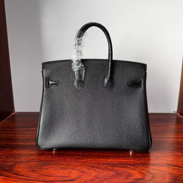 Birkin 25 Touch Noir Black Togo / Lizard, Palladium Hardware
