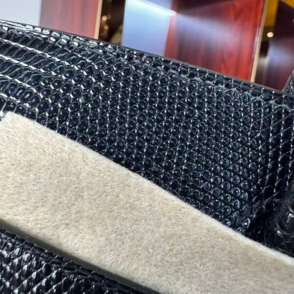 Birkin 25 Touch Noir Black Togo / Lizard, Palladium Hardware
