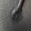 Birkin 25 Touch Noir Black Togo / Lizard, Palladium Hardware