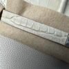 Birkin 25 Glacier White, Matte Alligator, Silver Hardware Hand stitched authentic hand-sewn sophisticated