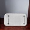 Birkin 25 authentic hand-sewn Touch: Glacier White Crocodile/Togo Mix, Silver Hardware Handcrafted sophisticated