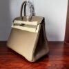 Birkin 25 Saddle stitch authentic hand-sewn Elephant Grey Togo Silver Hardware Hand stitched Handcrafted 14 Birkin 25 Saddle stitch authentic hand-sewn Elephant Grey Togo Silver Hardware Hand stitched Handcrafted