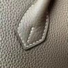 Birkin 25 Saddle stitch authentic hand-sewn Elephant Grey Togo Silver Hardware Hand stitched Handcrafted 19 Birkin 25 Saddle stitch authentic hand-sewn Elephant Grey Togo Silver Hardware Hand stitched Handcrafted