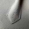 Birkin 25  Saddle stitch authentic hand-sewn Togo Leather in Milkshake White with Silver Hardware Hand stitched Handcrafted Birkin 25  Saddle stitch