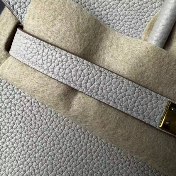 Birkin 25  Saddle stitch authentic hand-sewn Craie Togo Gold Hardware Hand stitched Handcrafted