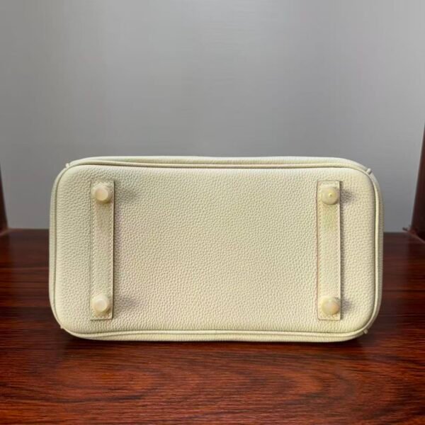 Birkin 25 Handcrafted Sellier Togo Milk White GHW Hand stitched  authentic hand-sewn