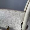 Birkin 25 Handcrafted Sellier Togo Milk White GHW Hand stitched  authentic hand-sewn