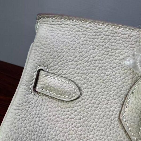 Birkin 25 Handcrafted Sellier Togo Milk White GHW Hand stitched  authentic hand-sewn