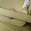 Birkin 25  Swift Palladium Hardware Jaune Poussin Biscuit-colored Swift leather Handmade women's handbag