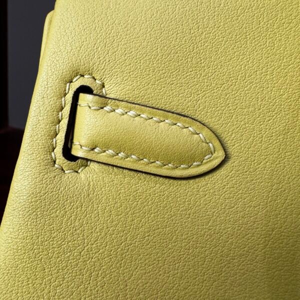 Birkin 25  Swift Palladium Hardware Jaune Poussin Biscuit-colored Swift leather Handmade women's handbag