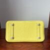 Birkin 25  Swift Palladium Hardware Jaune Poussin Biscuit-colored Swift leather Handmade women's handbag