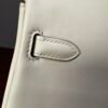 Birkin 25 NATE Swift Palladium Hardware Biscuit-colored Swift leather Handmade women's handbag