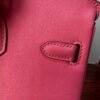 Birkin Biscuit-colored Swift leather Handmade women's handbag Birkin 25cm Rose Confetti