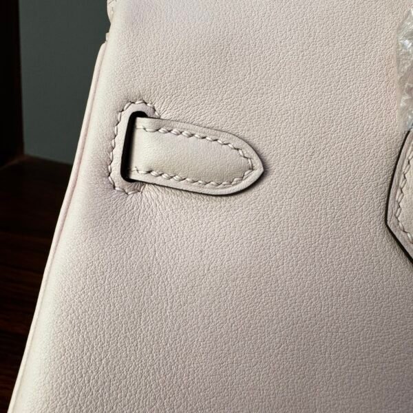 Biscuit-colored Swift leather Handmade women's handbag Birkin 25cm Birkin Rose Sakura