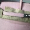 Birkin 25cm Rose Sakura Swift Palladium Hardware Biscuit-colored Swift leather Handmade women's handbag Hand stitched