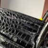 Birkin 25 Saddle stitch Hand stitched Black Porosus Crocodile Silver Hardware authentic hand-sewn Handcrafted