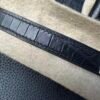 Birkin 25 Handcrafted Saddle stitch Matte Black Porosus Crocodile Silver Hardware Hand stitched authentic hand-sewn sophisticated