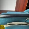 Birkin 25 Handcrafted Saddle stitch Togo Leather in Denim Blue with Silver Hardware Hand stitched authentic hand-sewn 15 Birkin 25 Handcrafted Saddle stitch Togo Leather in Denim Blue with Silver Hardware Hand stitched authentic hand-sewn