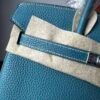 Birkin 25 Handcrafted Saddle stitch Togo Leather in Denim Blue with Silver Hardware Hand stitched authentic hand-sewn 18 Birkin 25 Handcrafted Saddle stitch Togo Leather in Denim Blue with Silver Hardware Hand stitched authentic hand-sewn