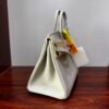 Birkin 25 authentic hand-sewn Handcrafted Pearl Grey Togo Silver sophisticated Hand stitched