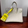 Birkin 25 Gris Perle Togo Leather Gold Hardware  Hand stitched authentic hand-sewn